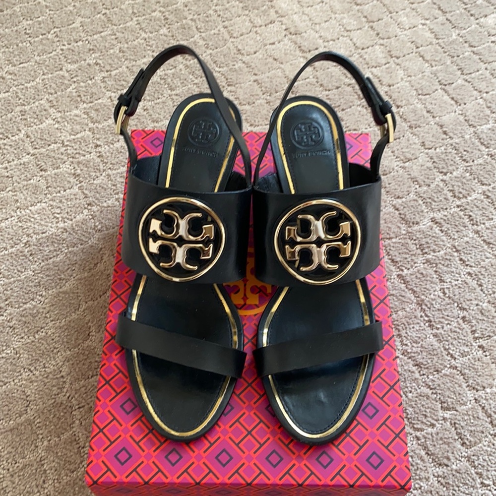 Tory Burch Metal Miller wedge